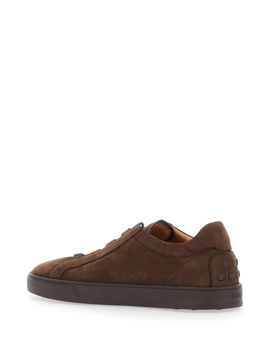 Tod's Brown Low-Top Suede Sneakers Sheep Leather Trainers for men