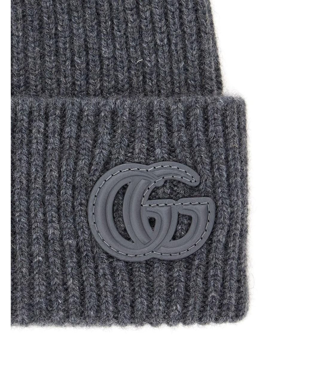 Berretto Con Patch Logo Sul Fronte di Gucci in Gray da Uomo