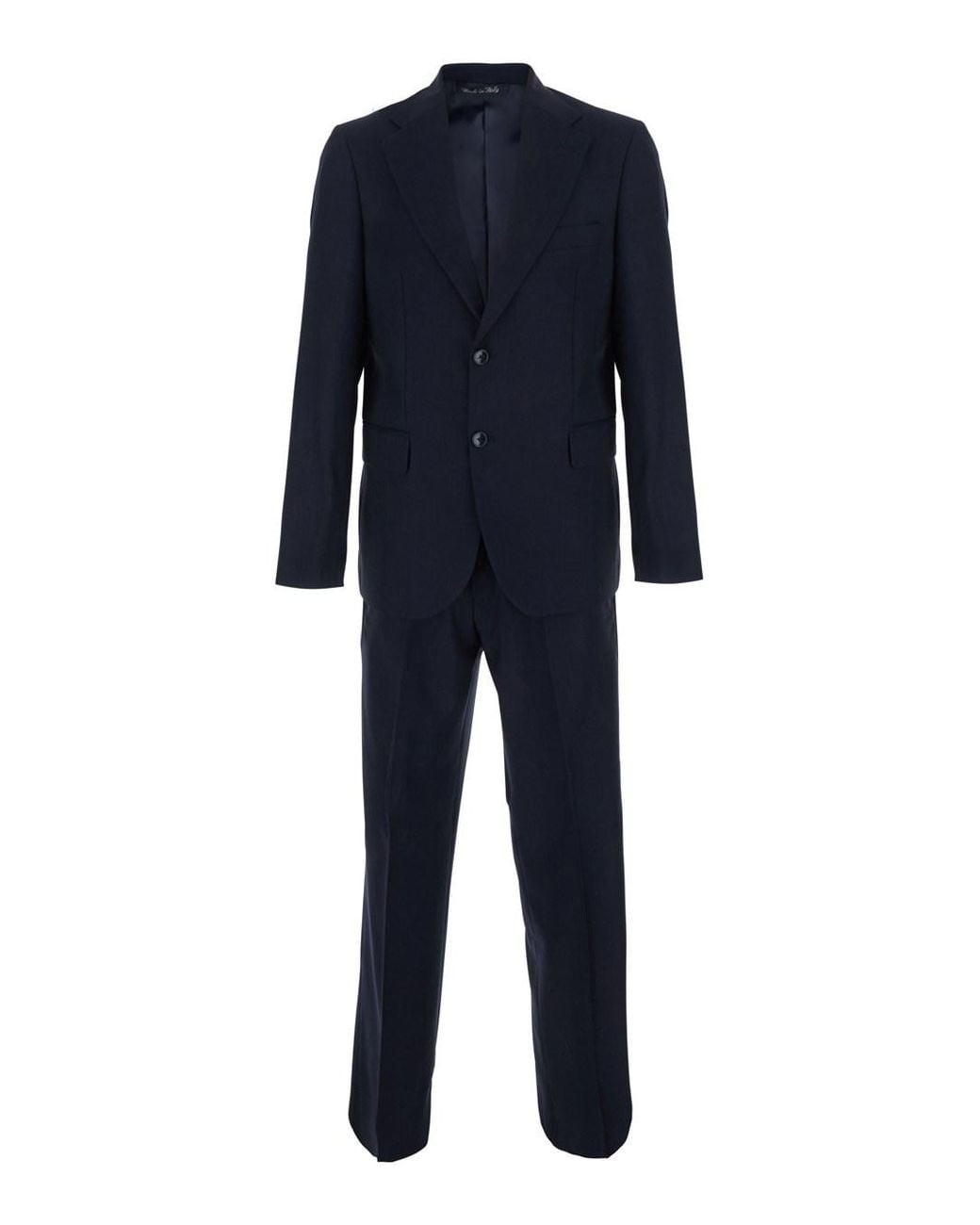 E PO CA Blue Single-Breasted Jacket With Piping And Pleats for men