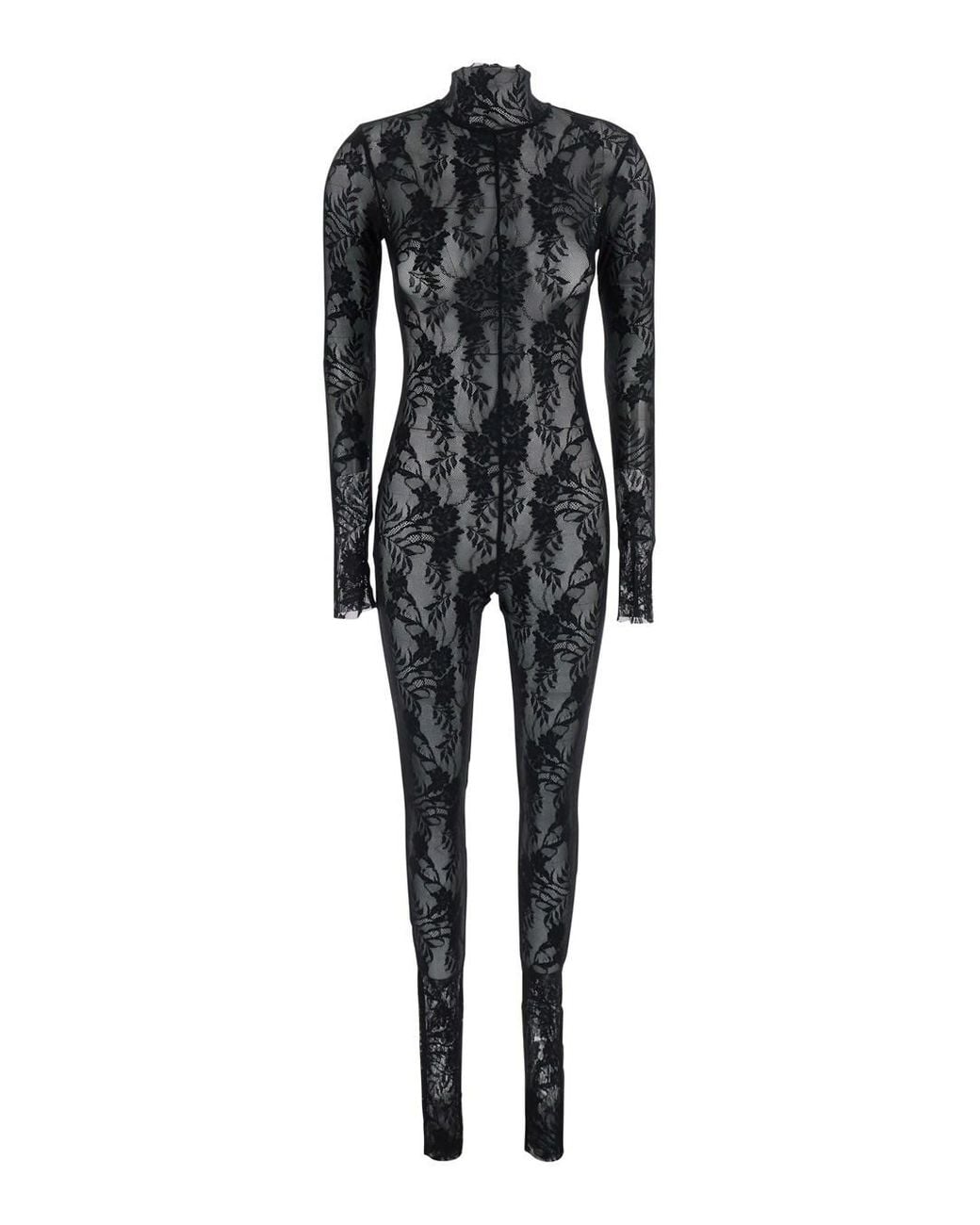 Norma Kamali Black Catsuit With Long Sleeves