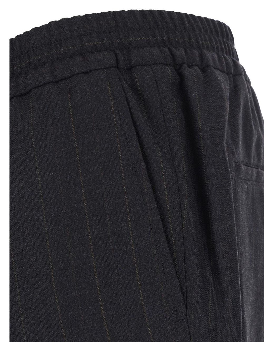 AMI Blue High-Waisted Stretch Pants With Pockets for men