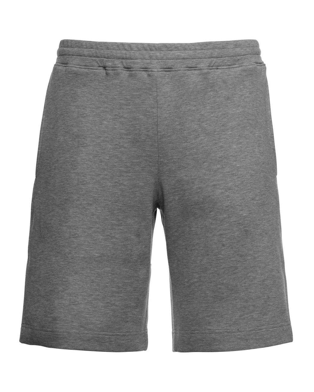 GAUDENZI Gray Cotton Shorts With Elastic Waist And Two Side Pockets, 9 for men