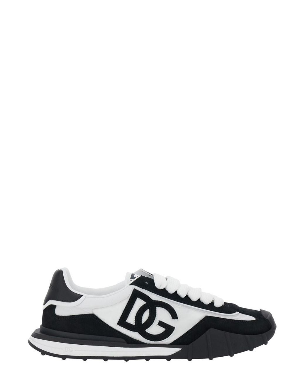 Dolce & Gabbana White Dolce &Amp Gabbana Dg Athletic Suede And Nylon Sneakers for men