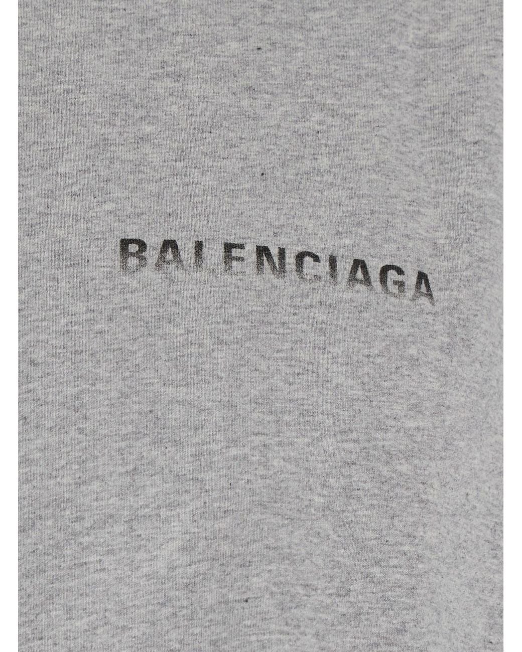 Balenciaga Gray Zn Bal Back Gradient Dry Jer for men