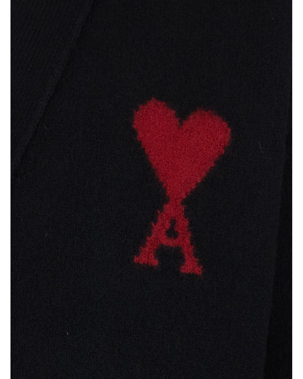 AMI Blue Cardigan With V-Neck And Adc Embroidery On The Front for men