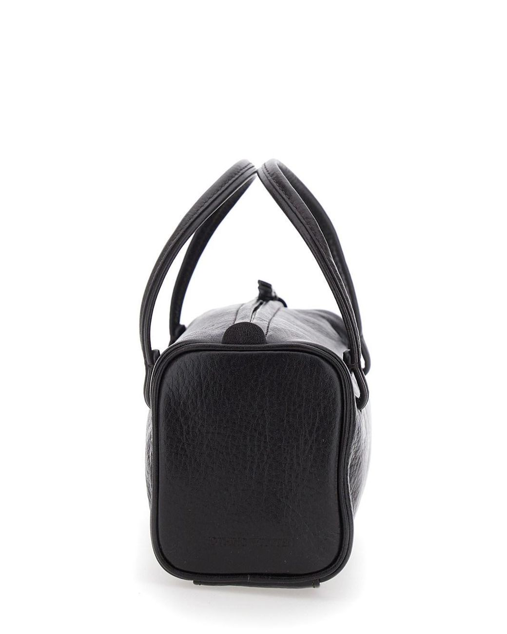 NOTHING WRITTEN Black 'Loaf Bread' Handbag With Logo Lettering On The