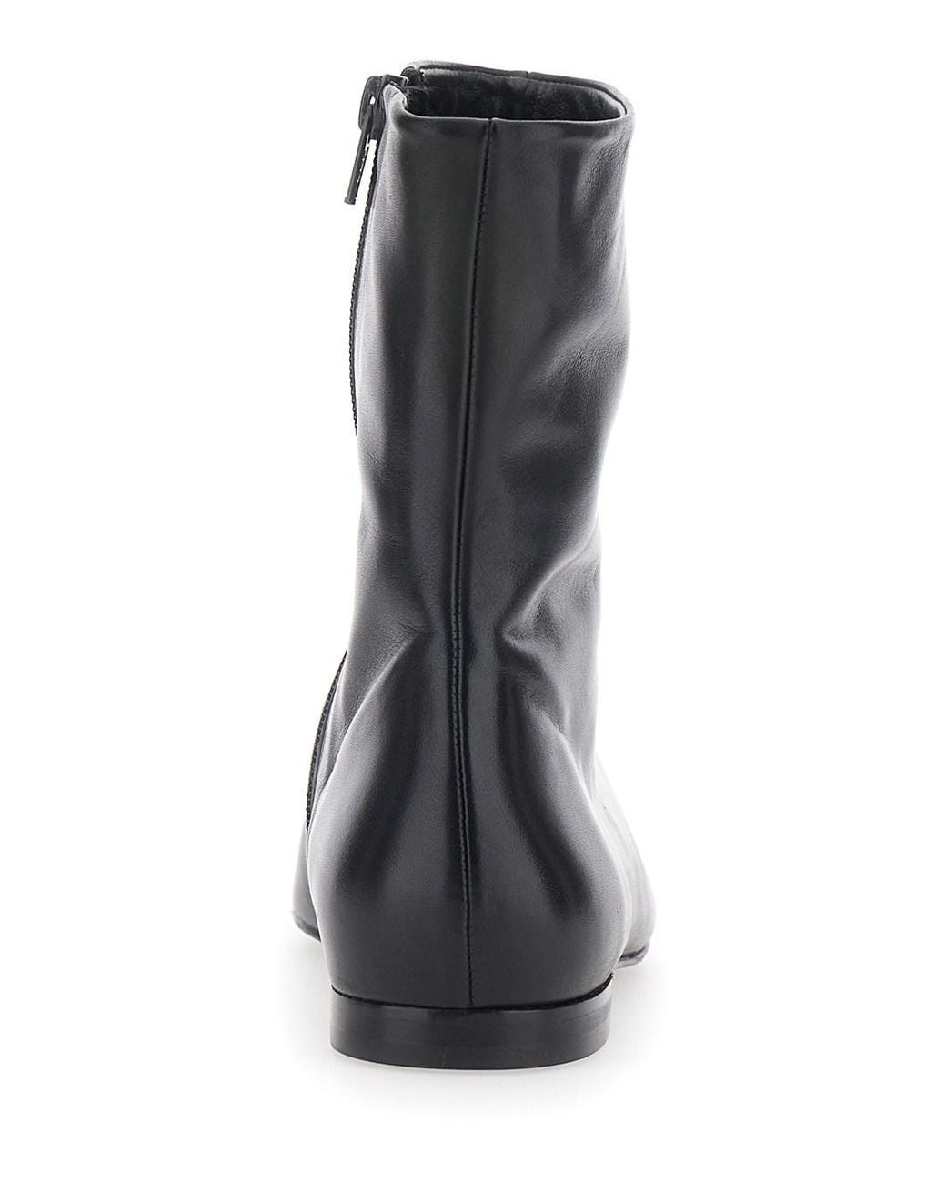 TOTEME Zipped Leather Chelsea Boots in Black | Lyst