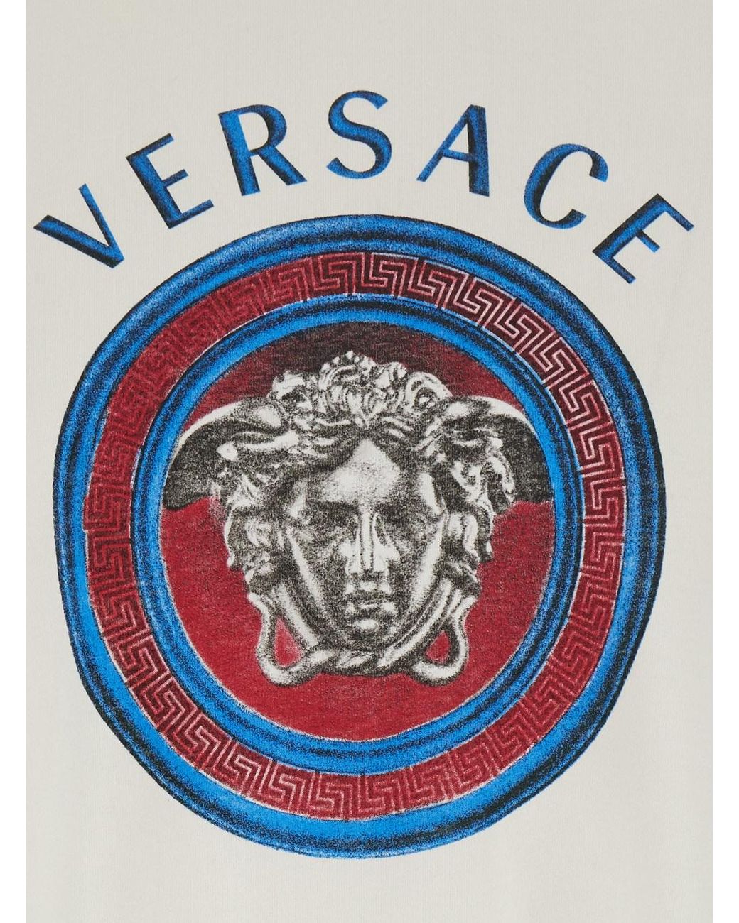 Versace Black Long Sleeve T-Shirt With Printed Logo On The Front for men