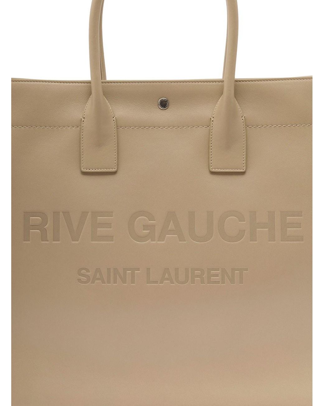 Saint Laurent Natural Rive Gauche Large Tote Bag for men
