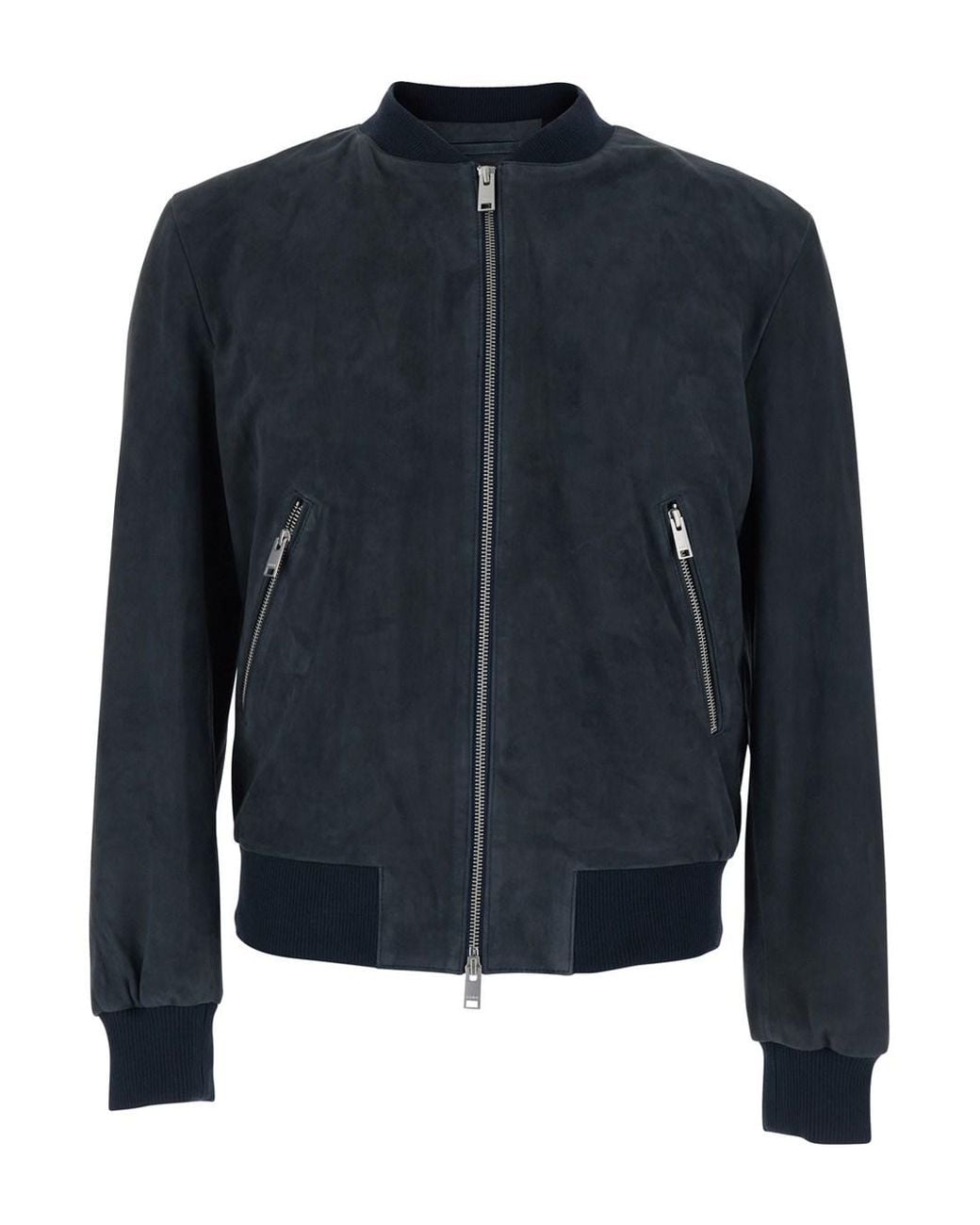 Arma Blue Jacket With Stand-Up Collar for men