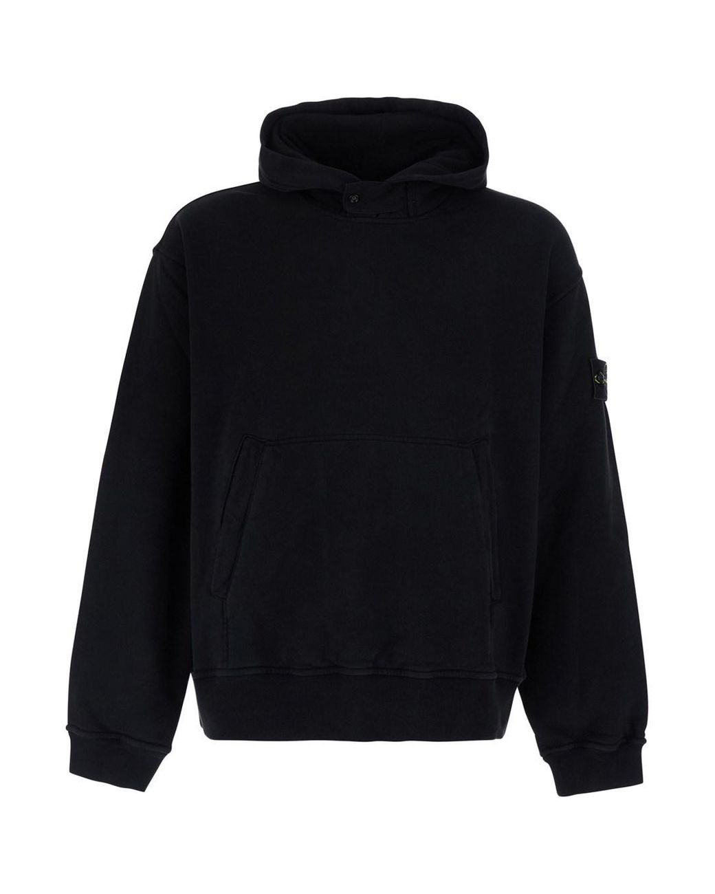 Stone Island Blue Hoodie, Cotton Sweatshirts for men
