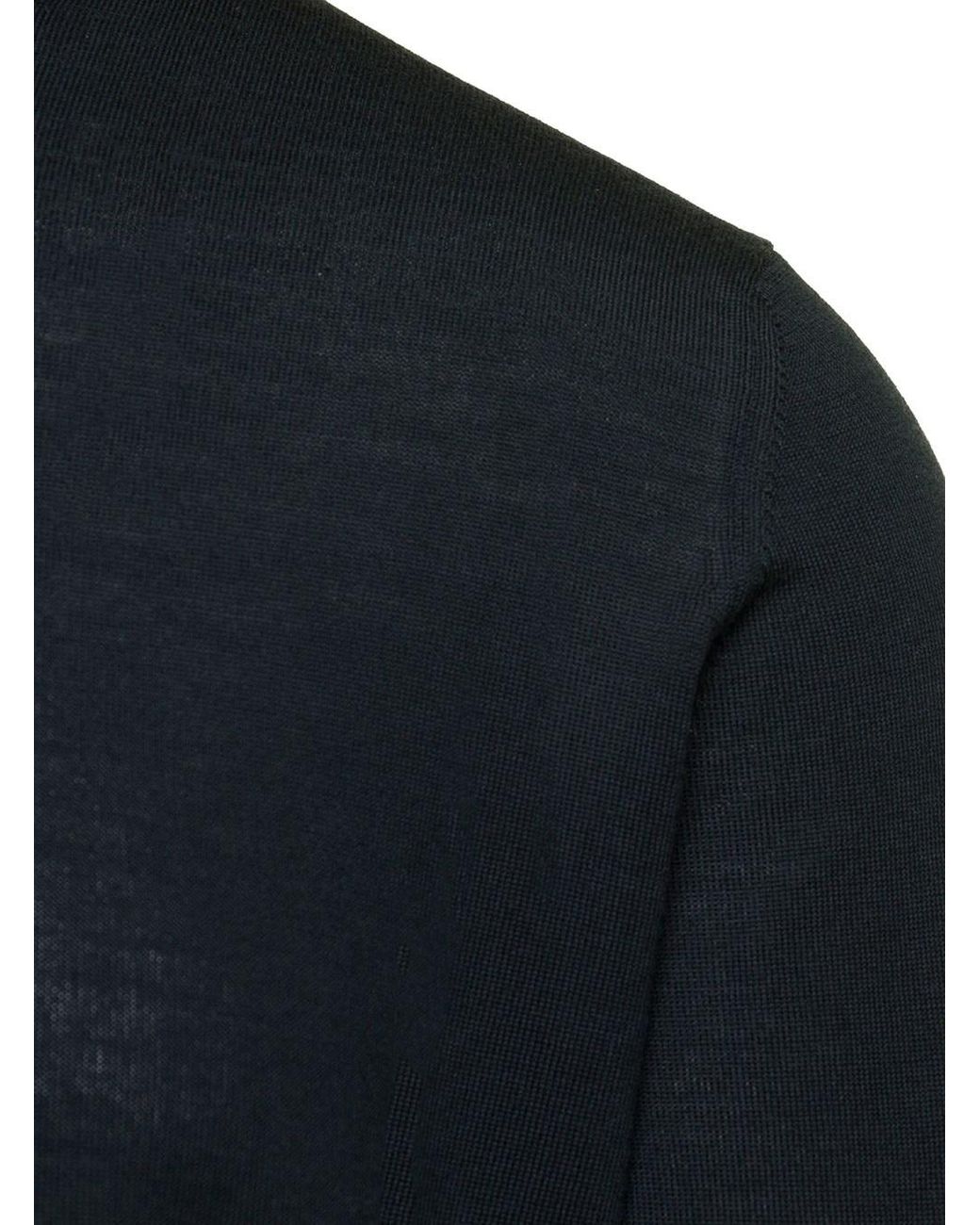 GAUDENZI Blue Turtleneck With High Collar And Fold for men