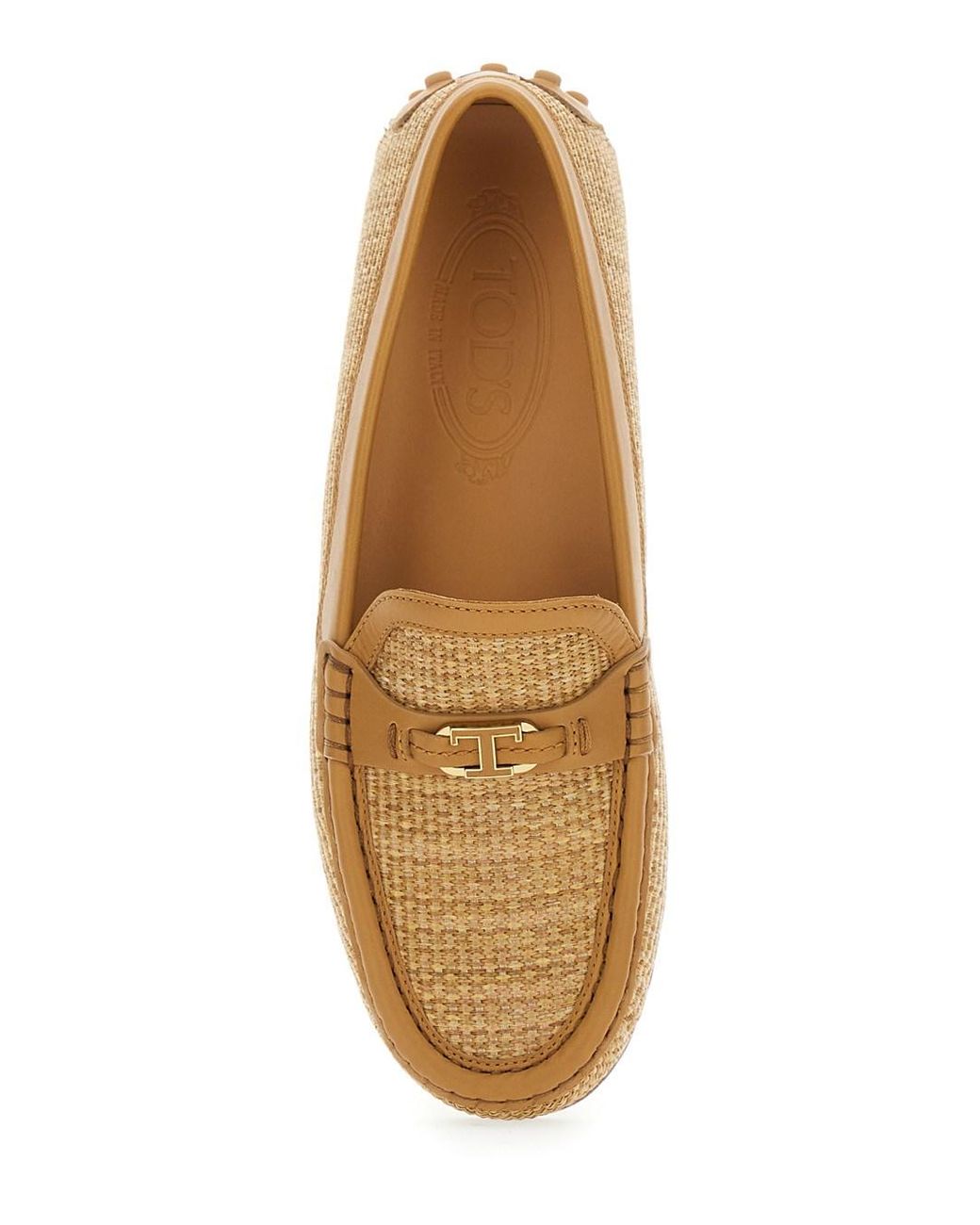 Tod's Brown Rafia Mocassin