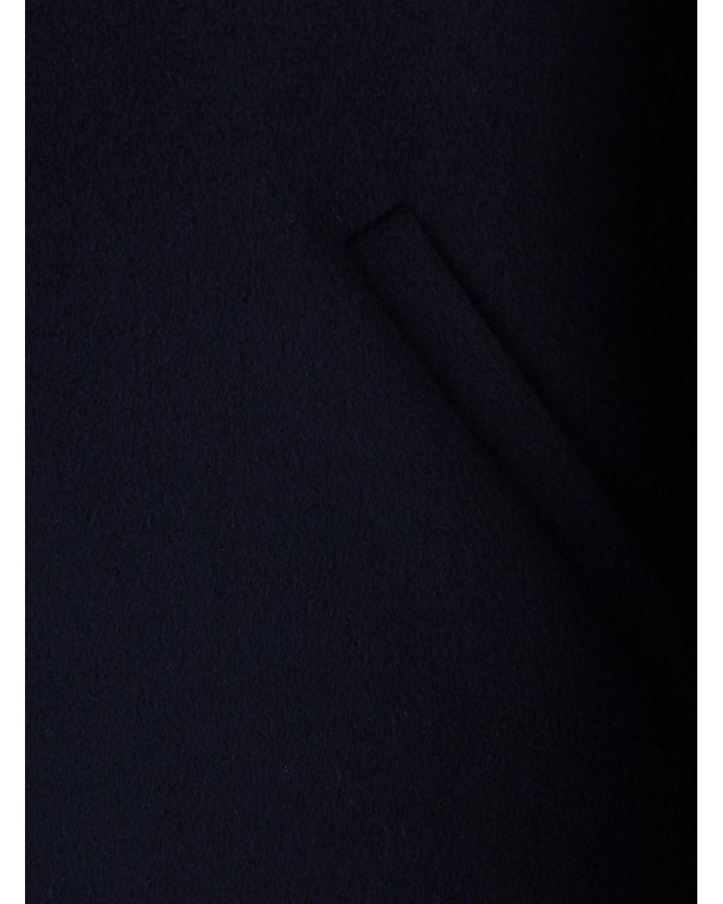 Aspesi Blue Wool Jacket With Fixed Hood And Front Zip Closure for men