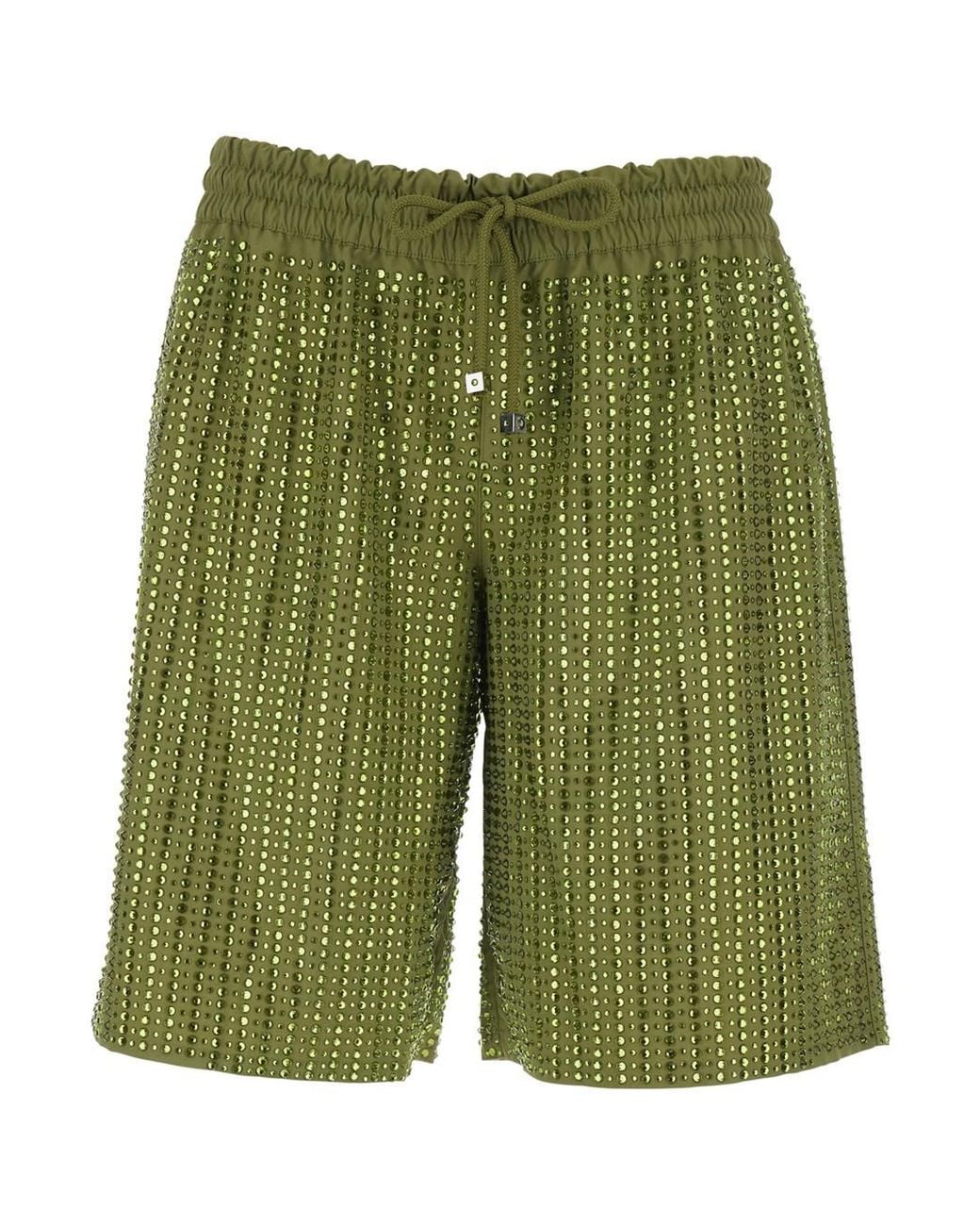 VENUJA Green Shorts Swimsuit With Elastic Waist And Drawstring