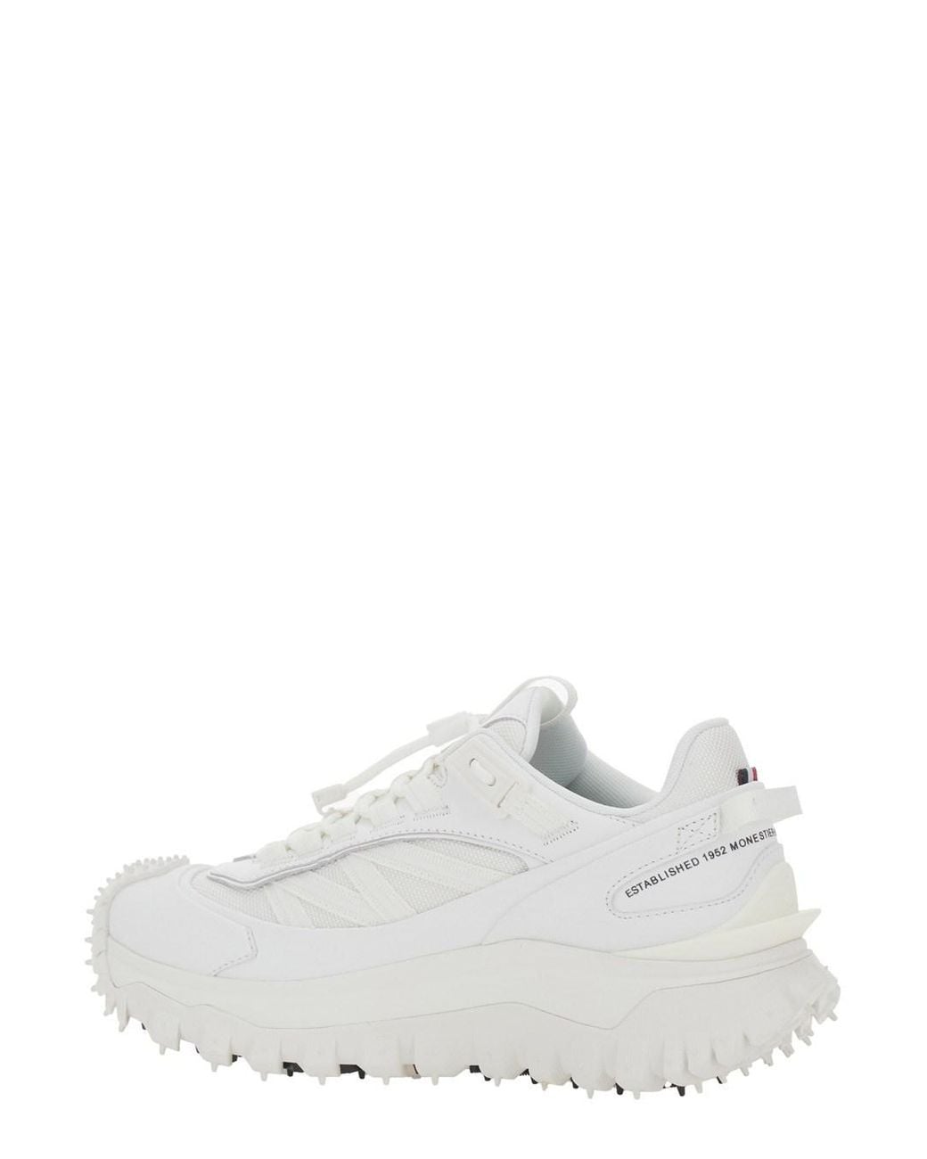 Moncler White 'Trailgrip Gtx' Low Top Sneakers With Logo Detail