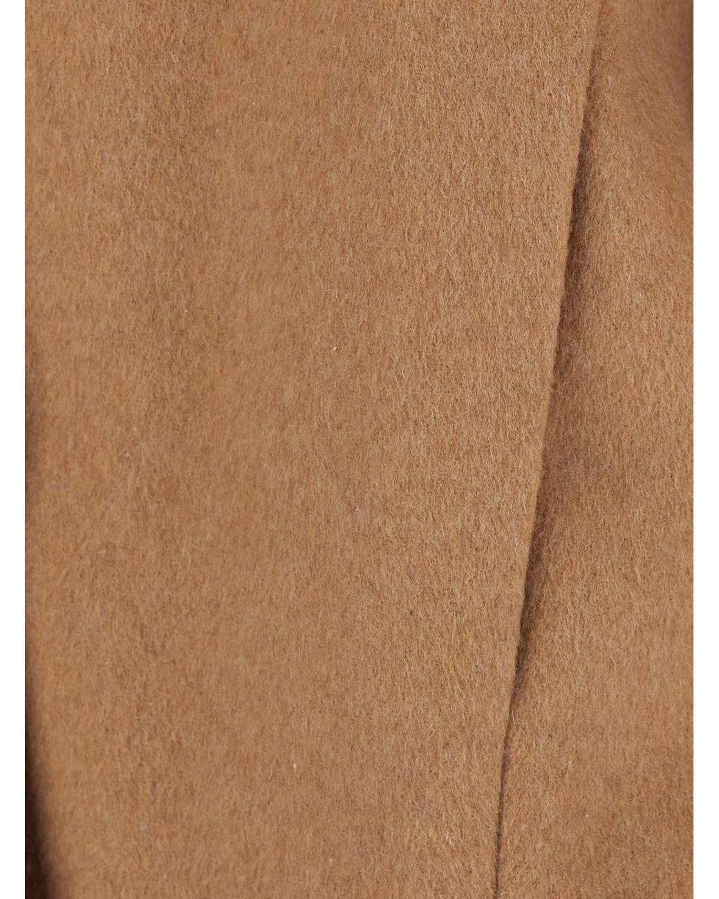 ..,merci Brown Double-Breasted Coat With Wide Notched Revers