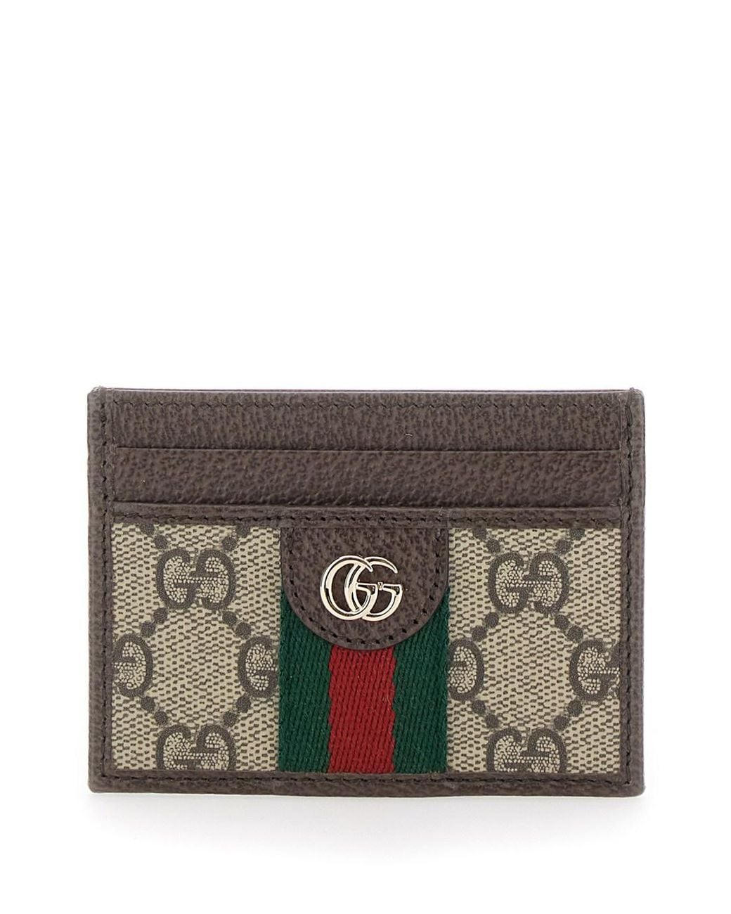Gucci Gray Card Holder Ophidia Leather Polyurethane Accessory