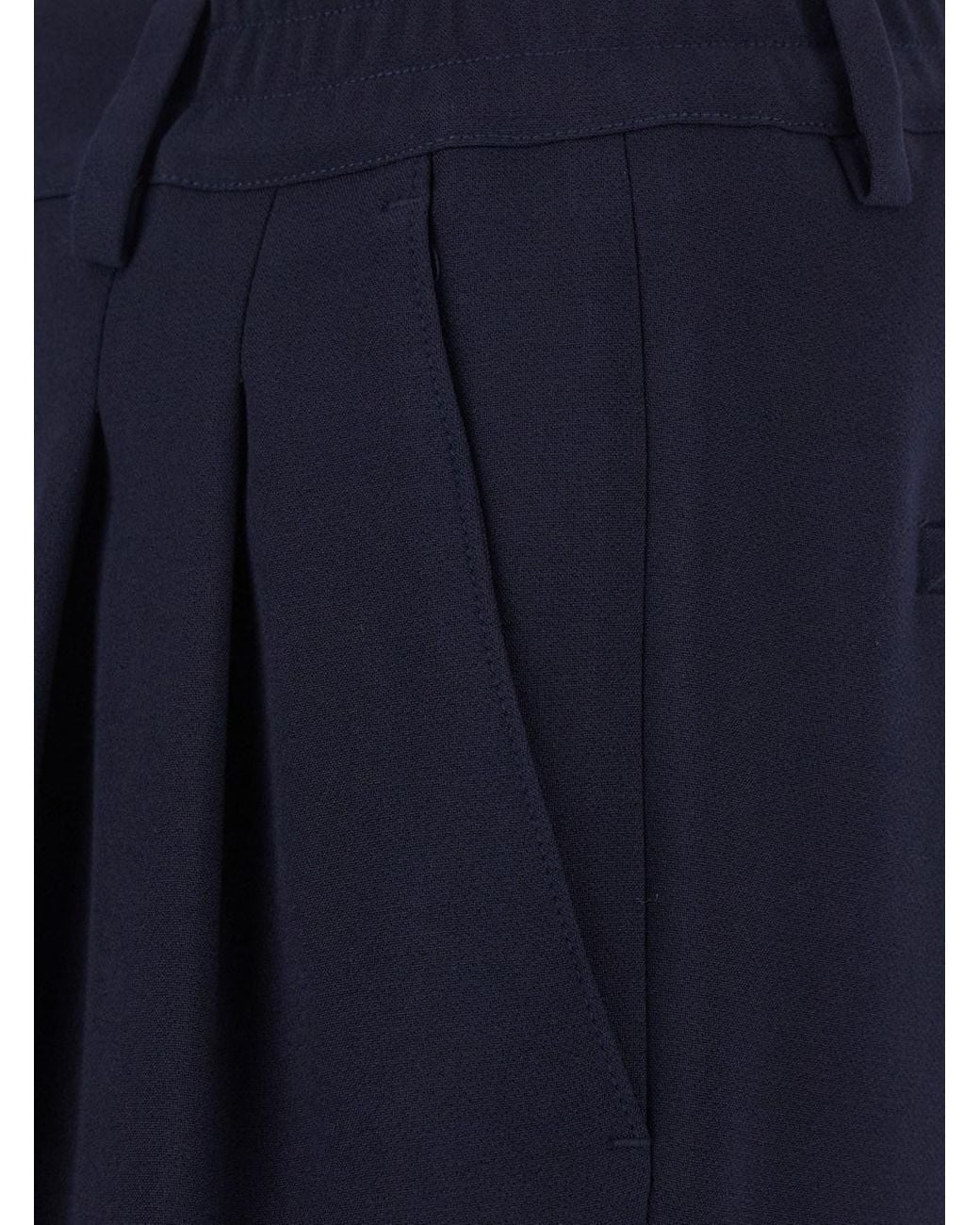 Low Brand Blue Pants With Elastic Waist And Belt Loops for men