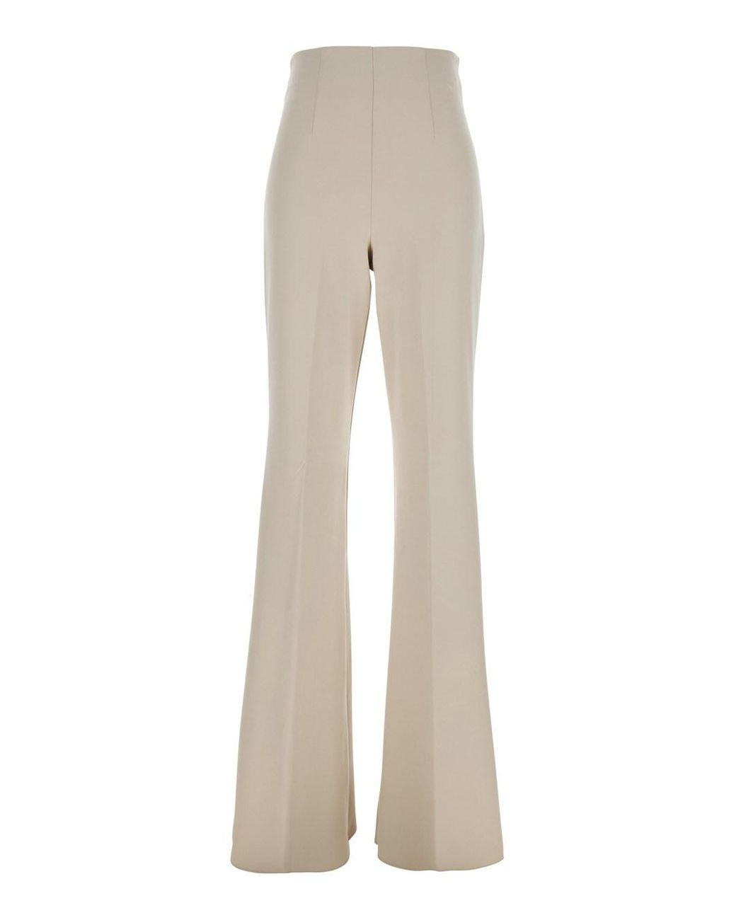 Sportmax Natural Flared Pants Tech Fabric Polyamide Trousers