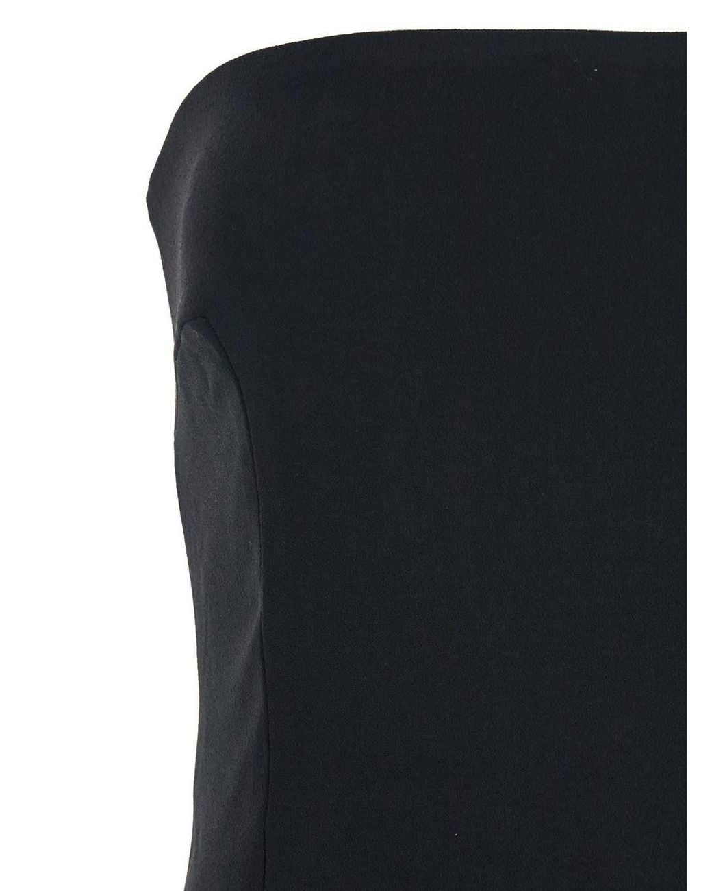 Solace London Black 'Helena' Long Dress With Bare Shoulder And Flared Hem