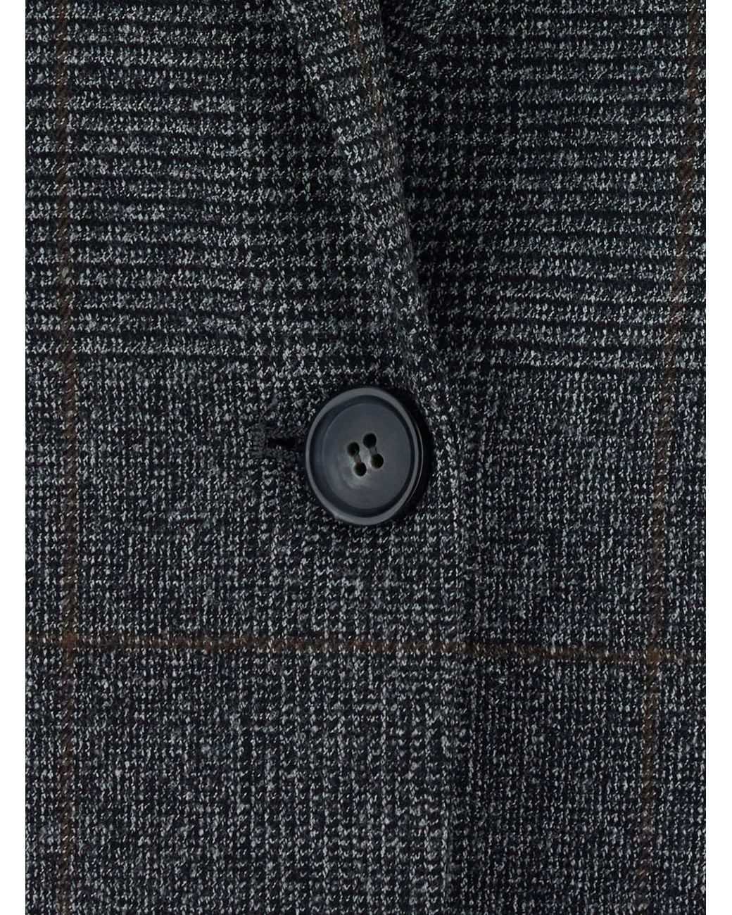 PT Torino Black Fanny Single-Breasted Blazer With Notched Revers And Pockets