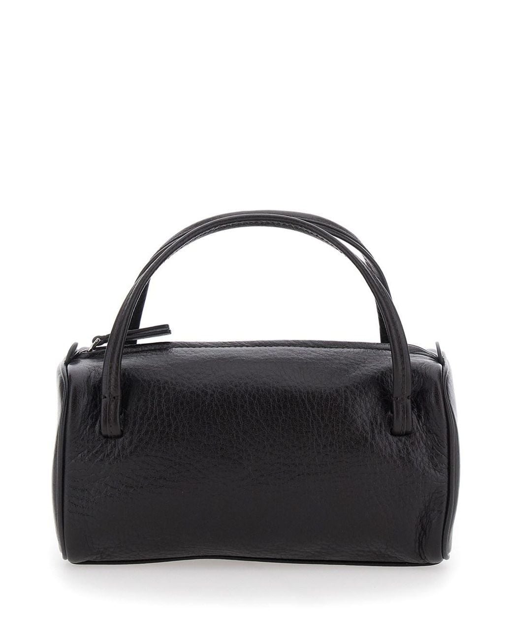 NOTHING WRITTEN Black 'Loaf Bread' Handbag With Logo Lettering On The