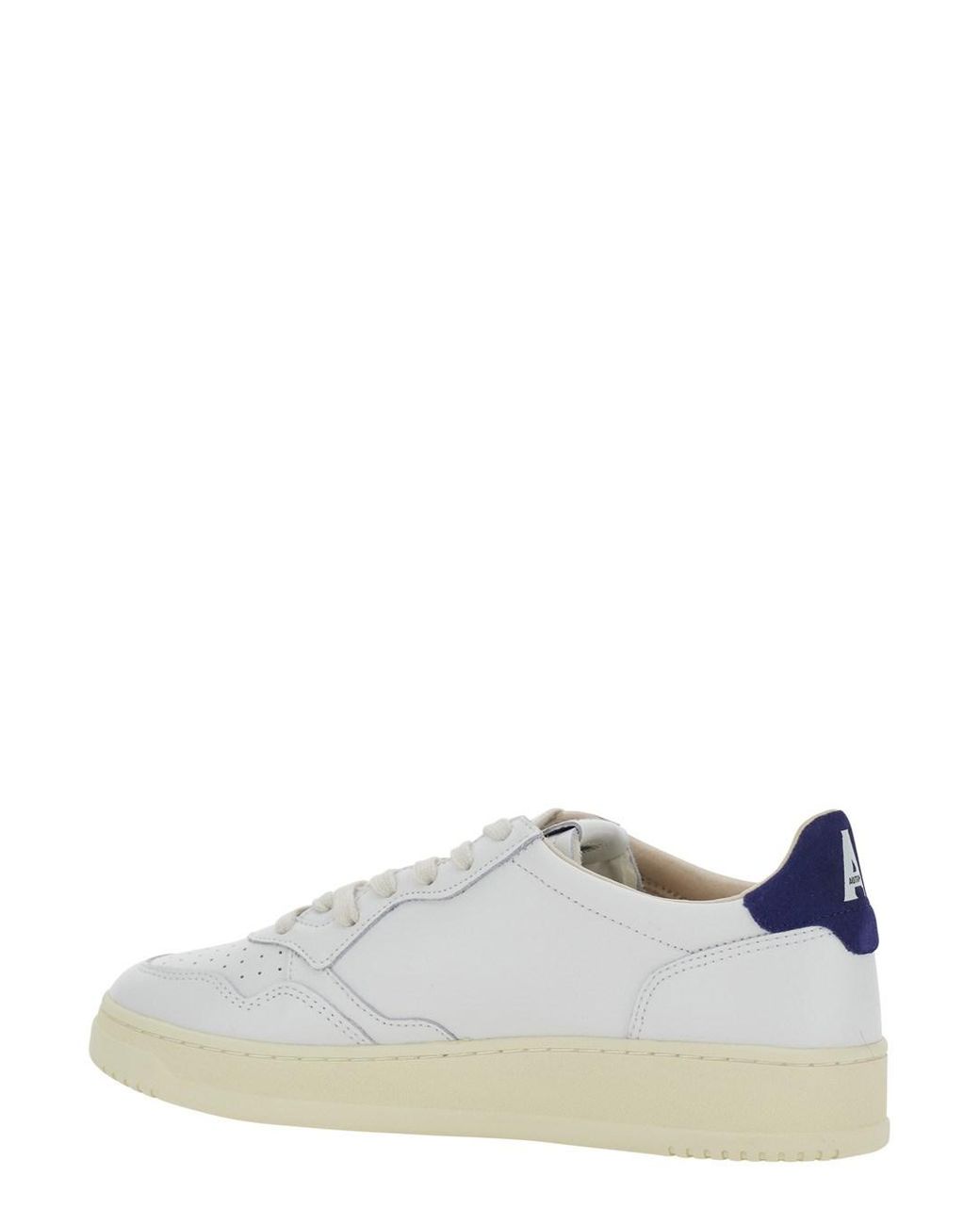 Autry White 'Medalist Low' And Sneakers With Contrast Pull-Tab In for men