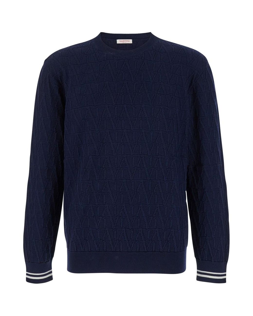 Valentino Blue Crewneck Sweater for men