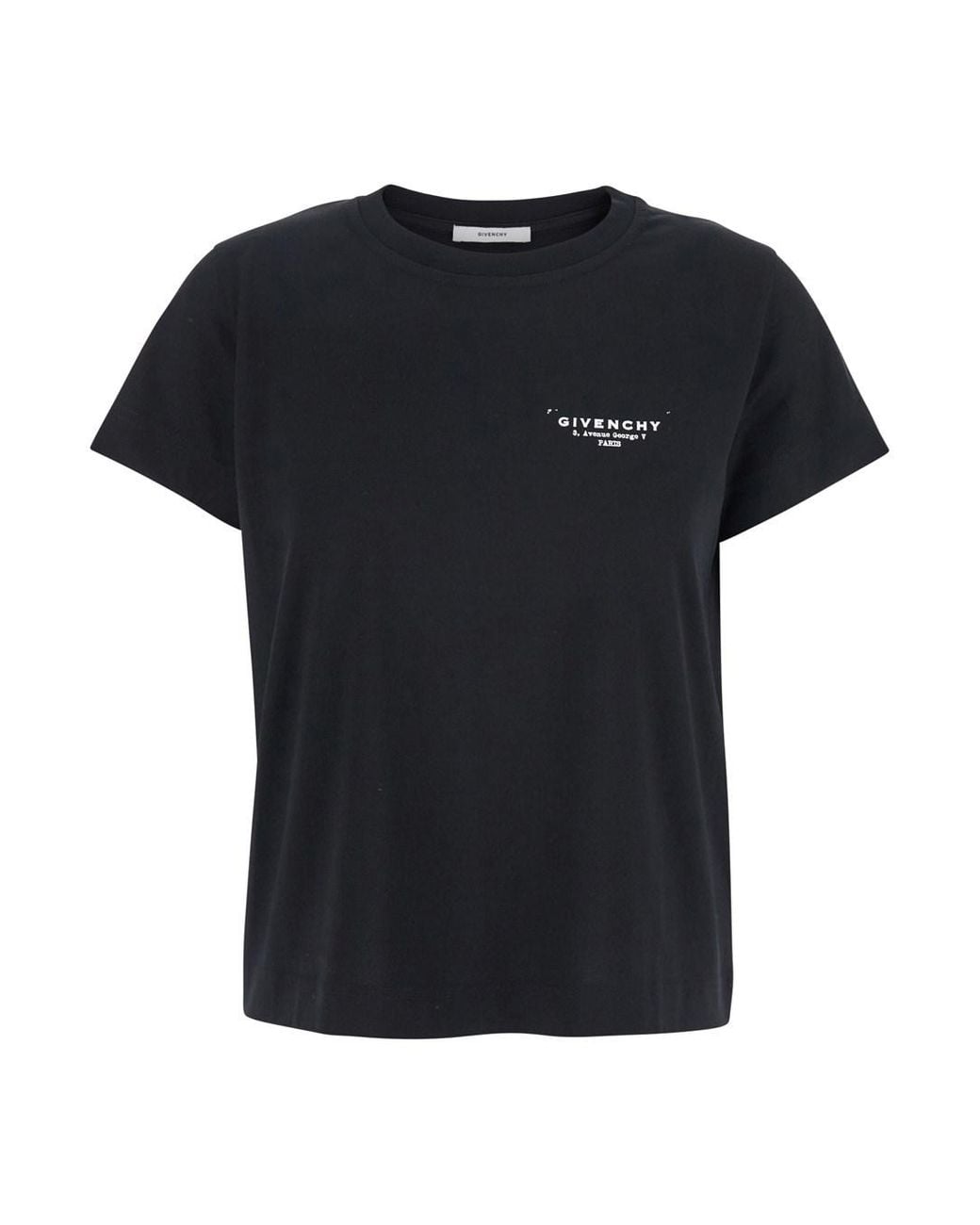Givenchy Black Crewneck T-Shirt With Logo Lettering On Front And Rear