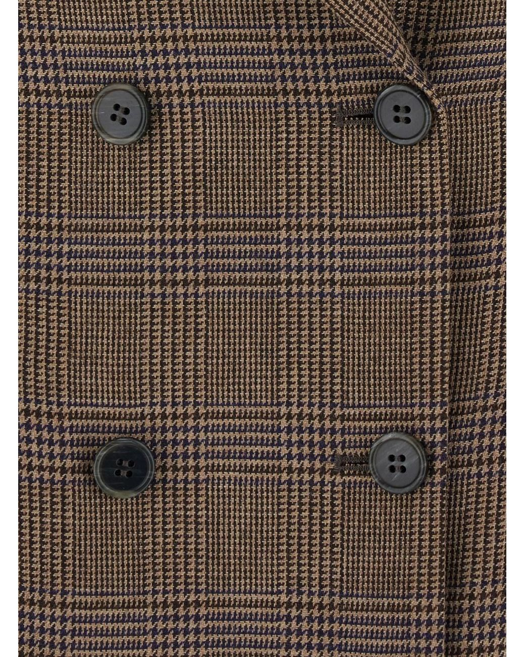P.A.R.O.S.H. Brown Blazer Double-Breasted Viscose-Wool Blazers