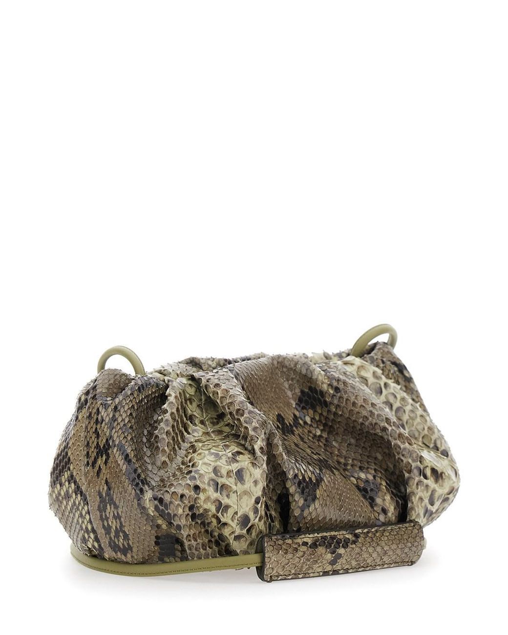 Biaggini Gray 'Pillow' Clutch With Shoulder Strap And Magnetic Cl