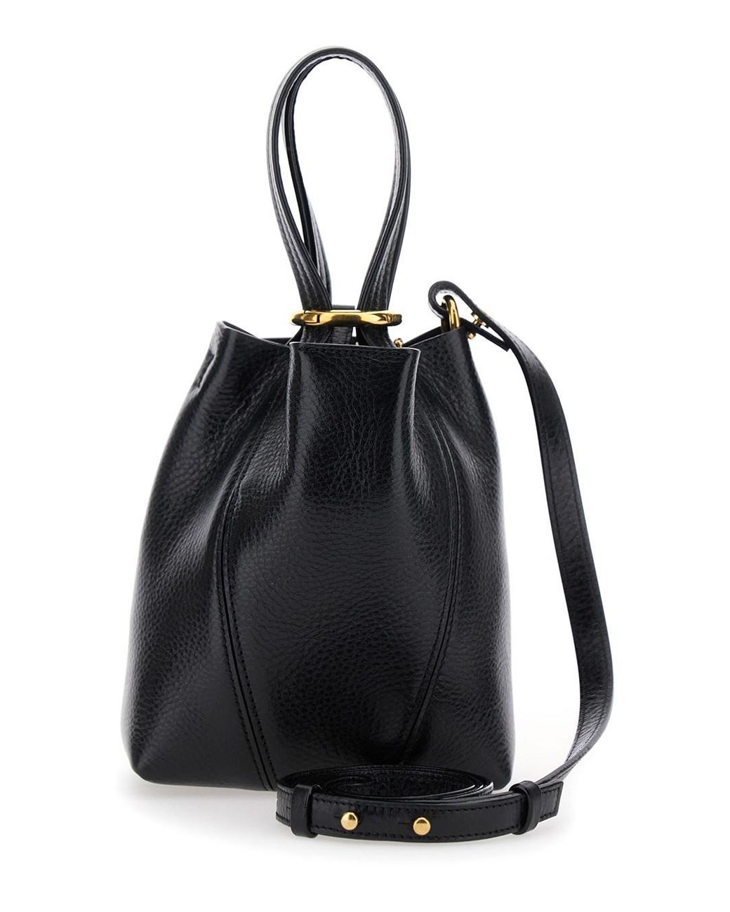 Chloé Black Shoulder Bag Spin Leather