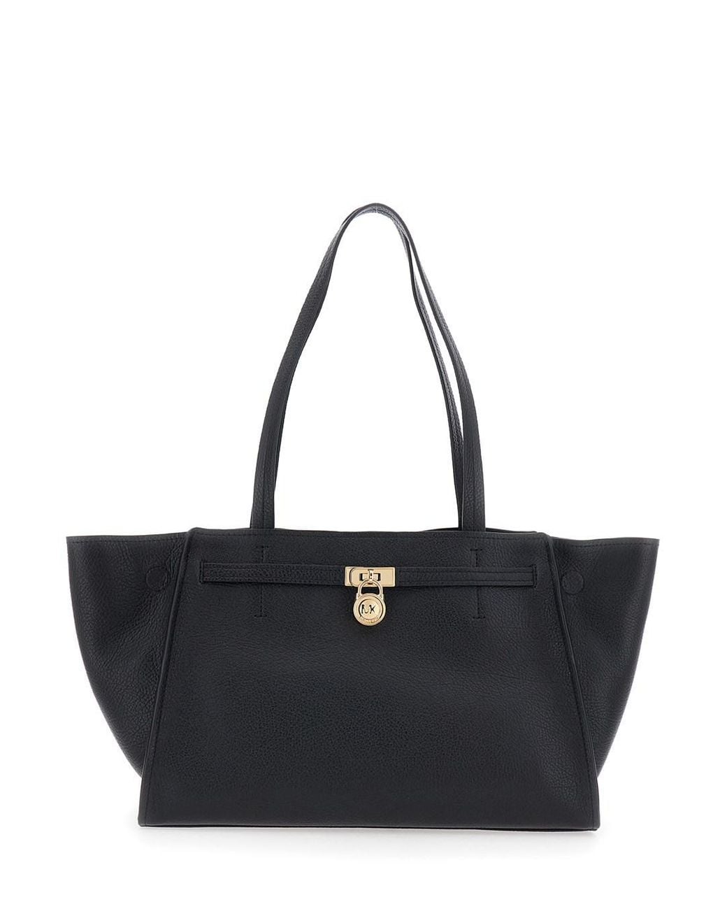 MICHAEL Michael Kors Black Hamilton Moderne Lg East West Fold Tote With Eleg