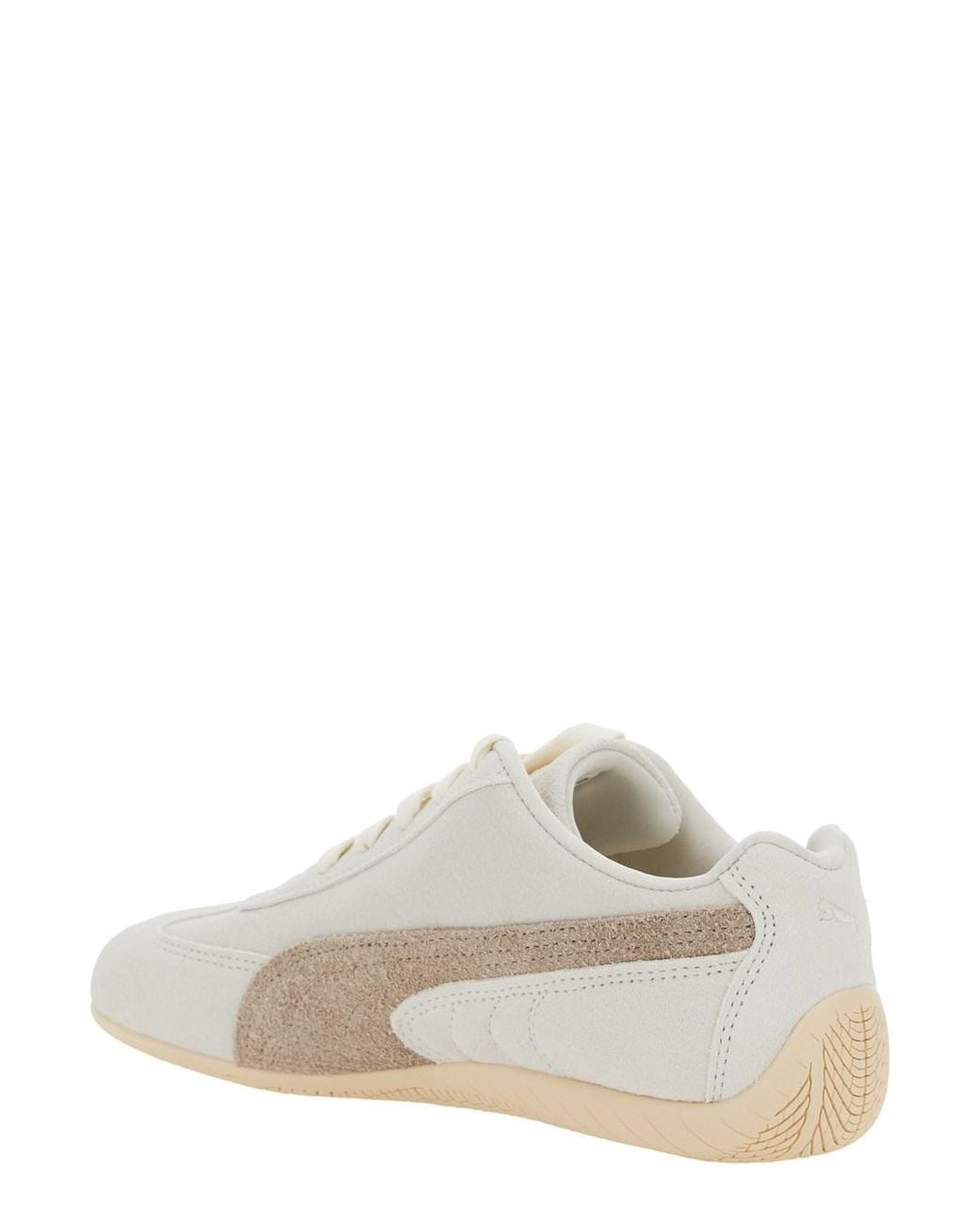 PUMA White 'Speedcat' Sneakers With Logo Print On The Side And Logo Lettering On The Side