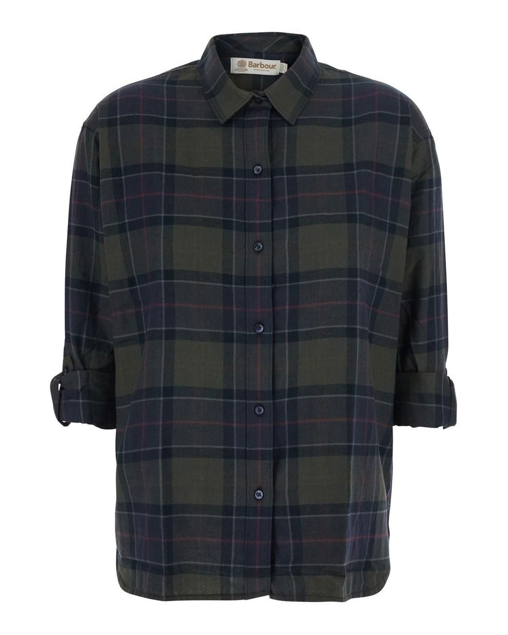 Barbour Blue Elishaw Regular-Fit Classic Collar Cotton Shirt With Embroidered Logo