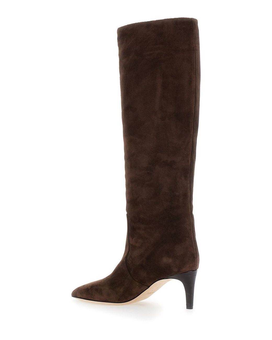 Paris Texas Brown Boots Pointed Toe Suede Calf Leather