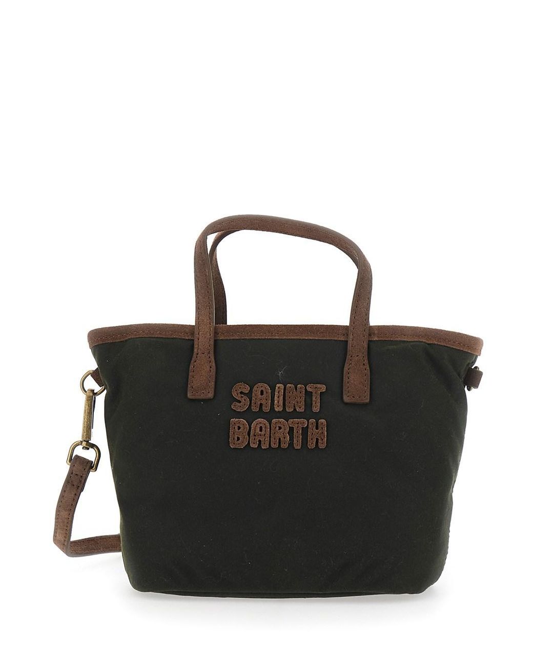 Mc2 Saint Barth Black City Bag Mini Wax Is A Tech Fabric Handba