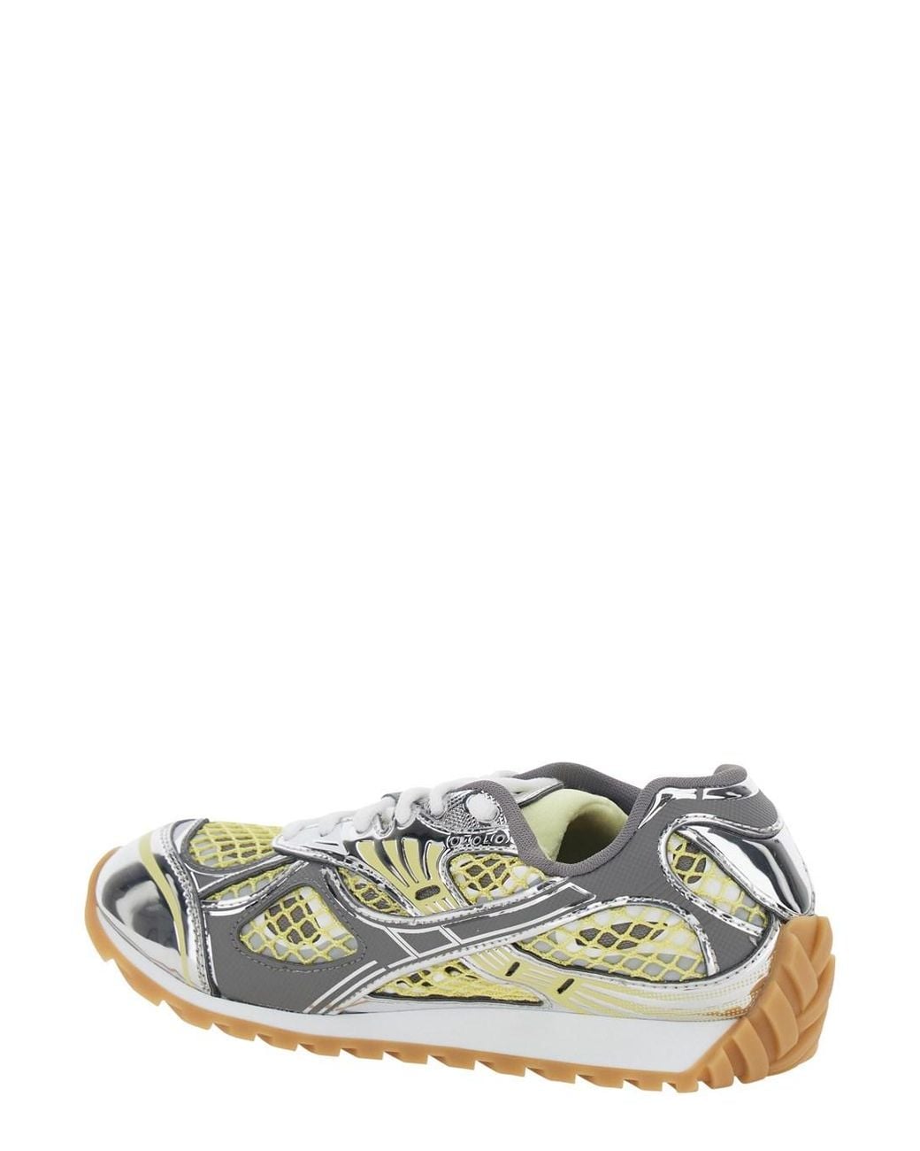 Bottega Veneta Yellow 'Orbit' Sneaker With Logo Lettering Detail