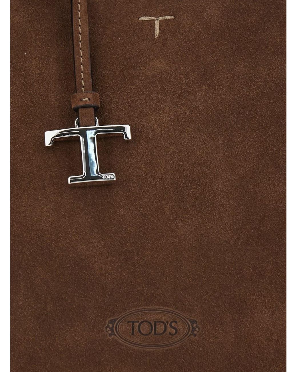 Tod's Brown Handbag With Adjustable And Removable Shoulder Strap And T