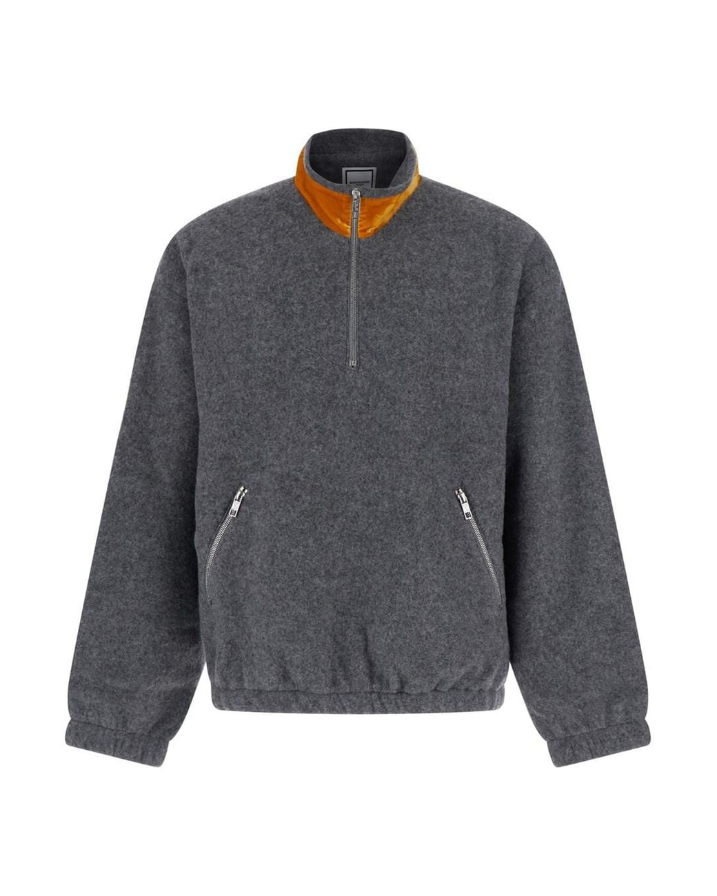 Wooyoungmi Gray T-Shirt With Round Neck And Long Sleeves for men