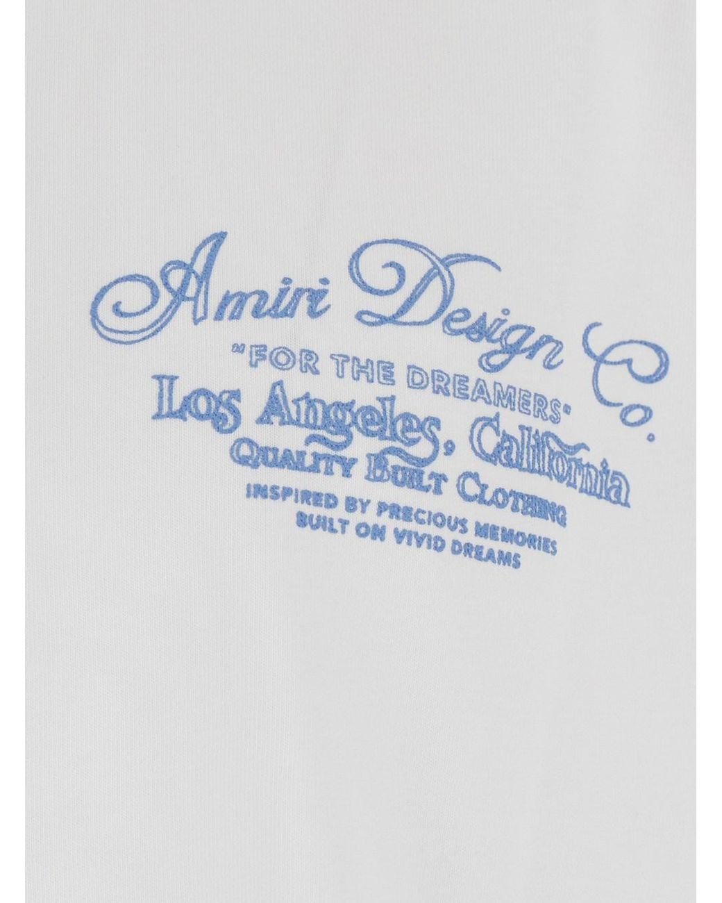 Amiri White T-Shirt Dreamers Cotton T-Shirts for men