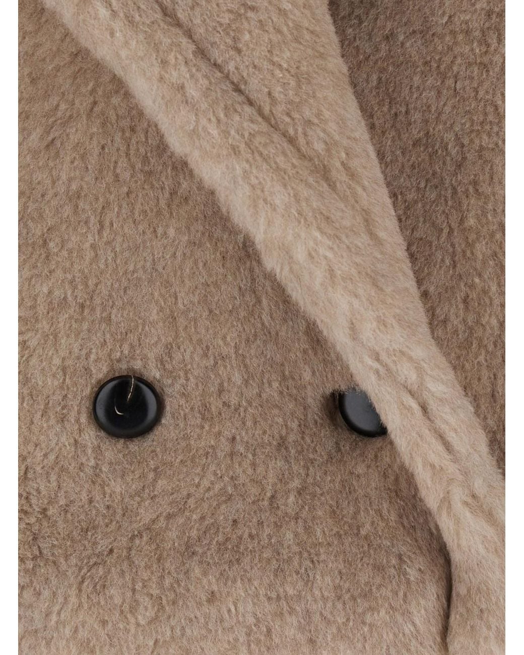 Max Mara Brown Double-Breasted Jacket Cambusa Alpaca Coat
