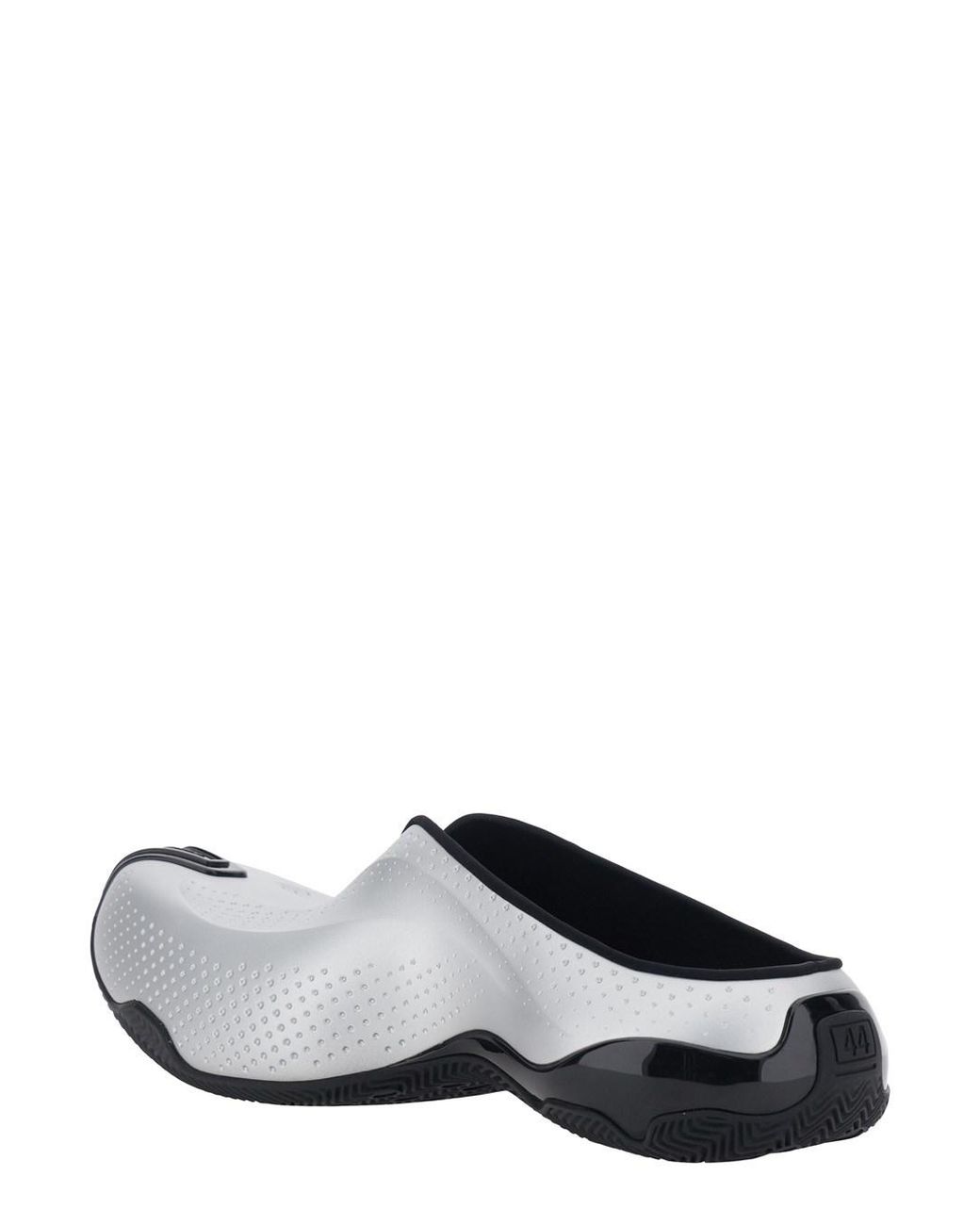Balenciaga White Oversized Mule With Side Logo And Number On Front And for men