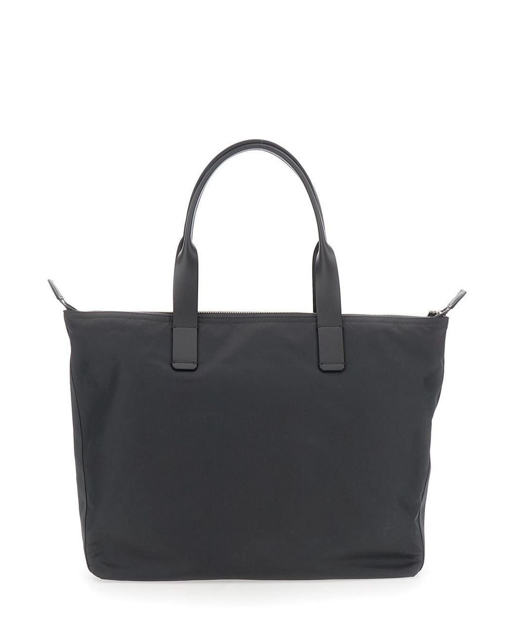 Dolce & Gabbana Black Tote Bag With Two Top Handles And Logo Plaque On The Front for men