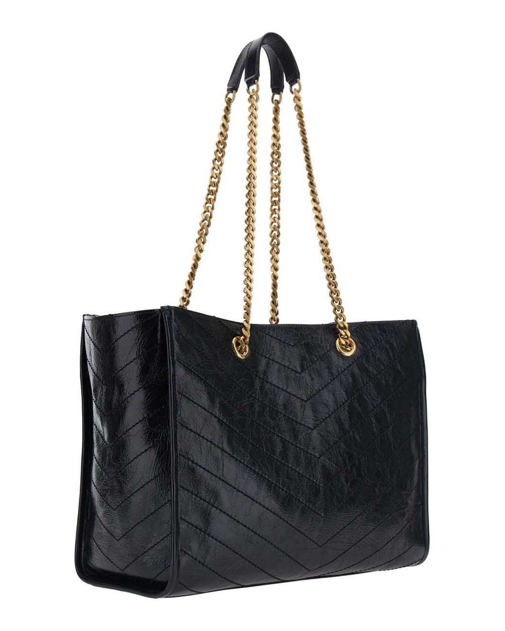 Saint Laurent Black 'Niki' Shoulder Bag With Logo Plaque On The Front