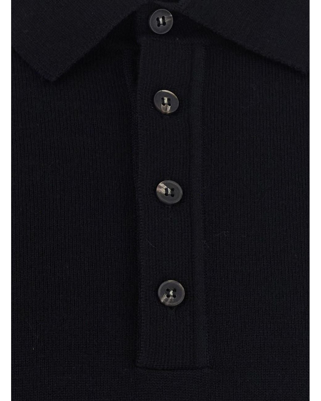 Kangra Blue Polo Shirt With Four-Button Closure for men