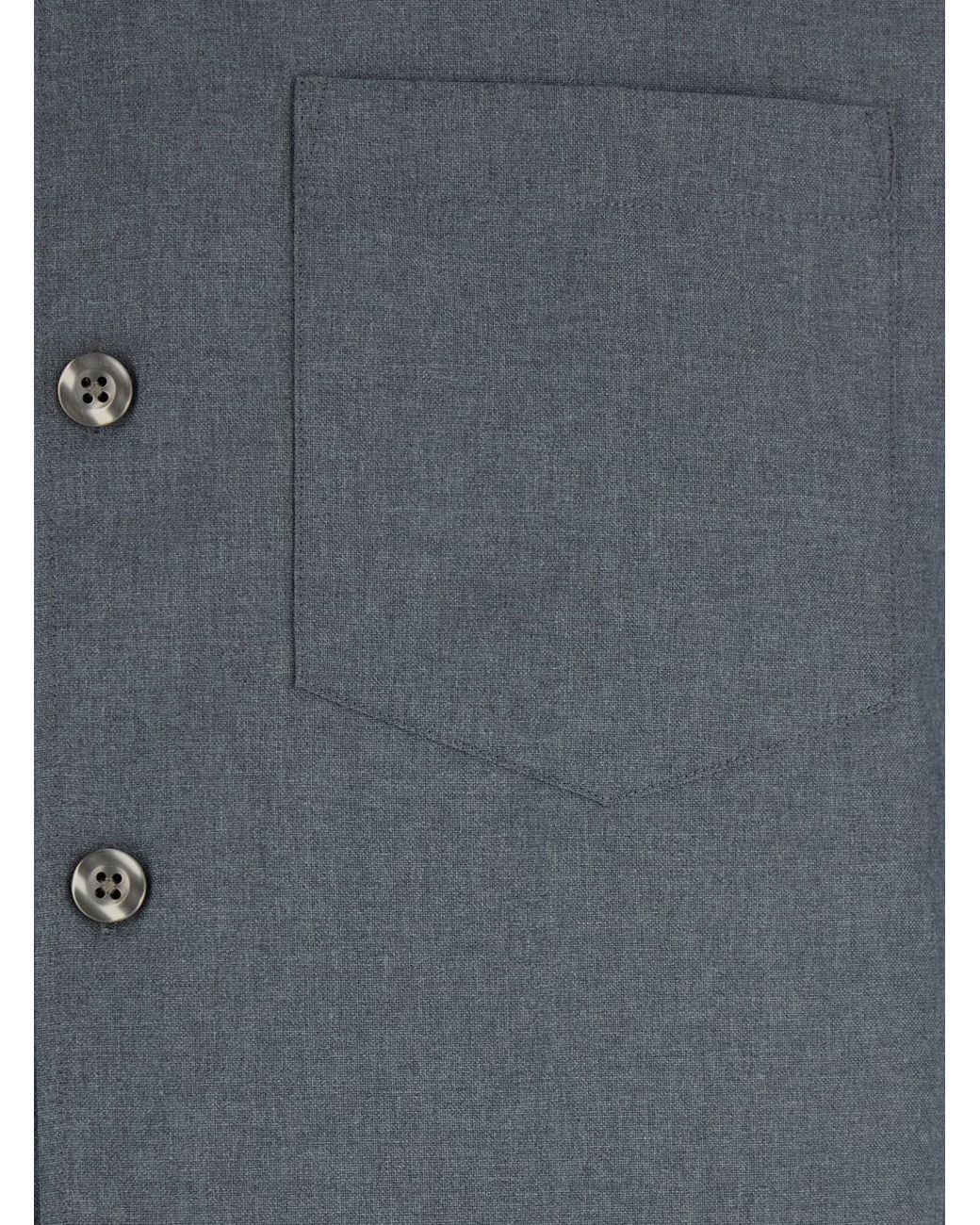 Plain Blue Shirt With Classic Collar for men