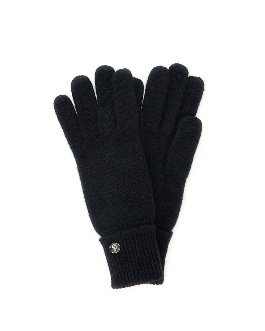 Helen Kaminski Black 'Blaire' Gloves With Logo Plaque Detail On The Fr