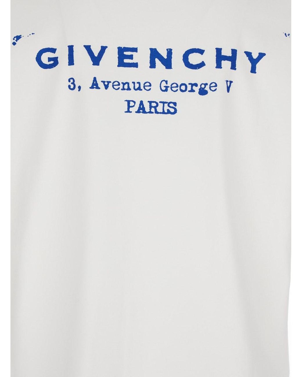 T-Shirt Girocollo Con Logo Lettering Sul Retro di Givenchy in White da Uomo